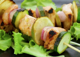Spiedini di Salmone e Zucchine